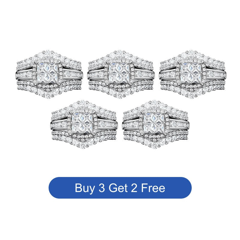 Women's Princess Cut Cubic Zirconia Filled Ring