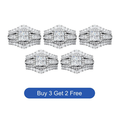 Women's Princess Cut Cubic Zirconia Filled Ring