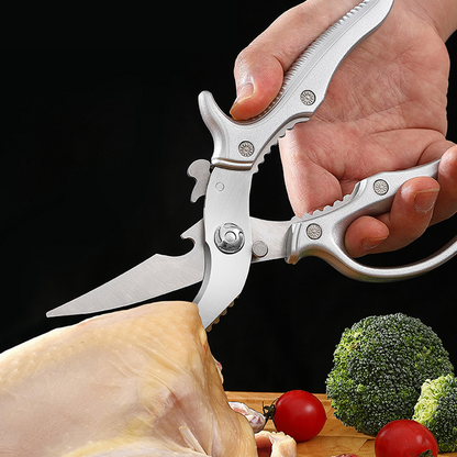 ✂️ LIMITED TIME 50% OFF! ⚡ Heavy-Duty Multifunction Kitchen Shears – 4-in-1 Tool with Fish Scaler, Bottle Opener & Safety Lock 🔪
