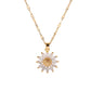 🌻 50% OFF NOW! ✨ Sunflower Pendant Necklace for Women – Sparkling Cubic Zirconia, Lightweight & Durable Gold-Tone Finish 💛
