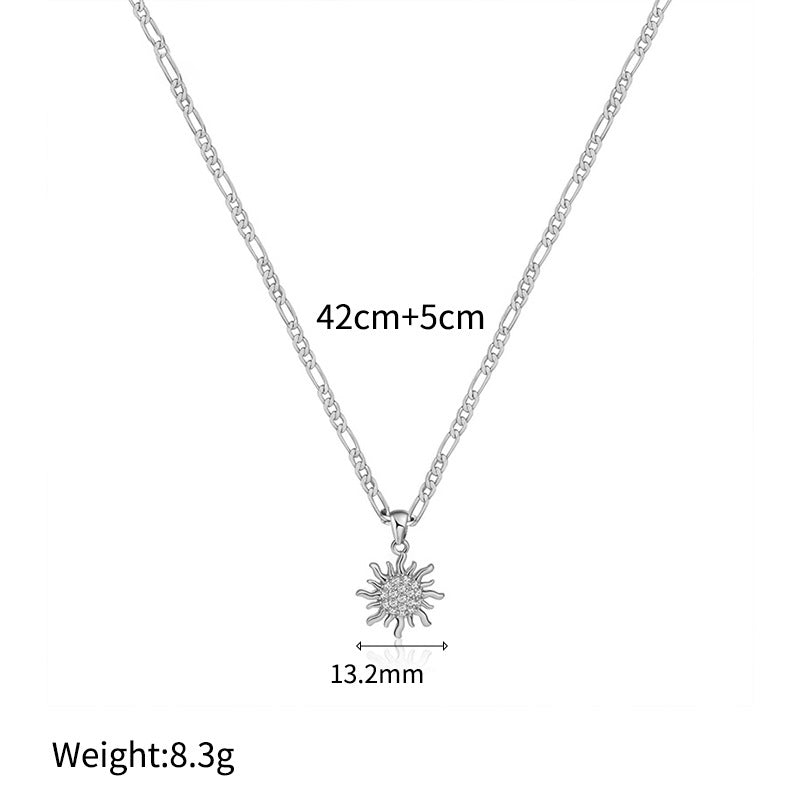 🌻 50% OFF NOW! ✨ Sunflower Pendant Necklace for Women – Sparkling Cubic Zirconia, Lightweight & Durable Gold-Tone Finish 💛