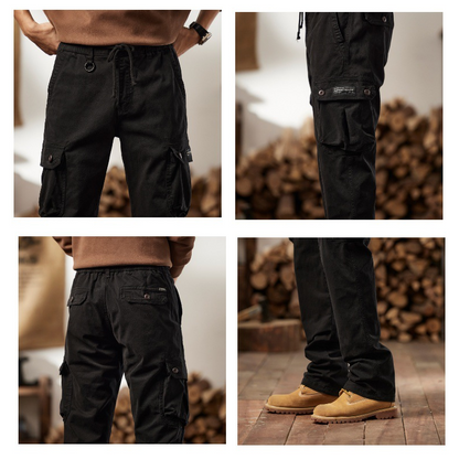 👖 50% OFF & FREE SHIPPING ✈️ Men's Cotton Cargo Tactical Pants – Multi-Pocket, Reinforced Construction & Adjustable Waist 🔧