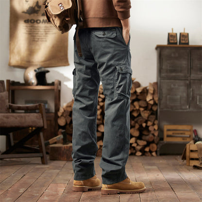 👖 50% OFF & FREE SHIPPING ✈️ Men's Cotton Cargo Tactical Pants – Multi-Pocket, Reinforced Construction & Adjustable Waist 🔧