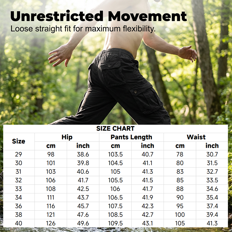 👖 50% OFF & FREE SHIPPING ✈️ Men's Cotton Cargo Tactical Pants – Multi-Pocket, Reinforced Construction & Adjustable Waist 🔧