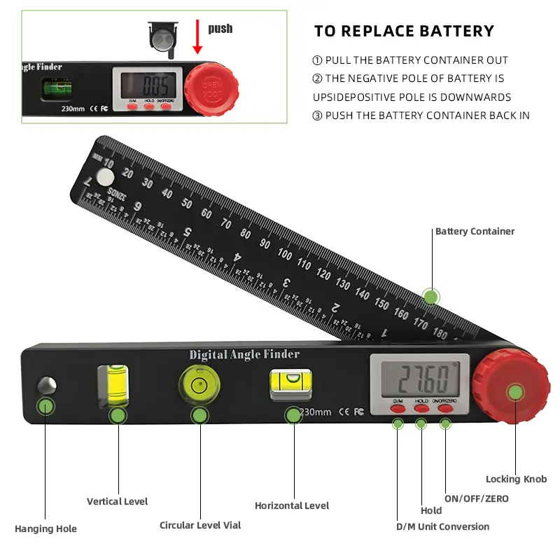 🎉 2026 Sale — Over 49,000 Sold! 📐 4-in-1 Digital Angle Finder Ruler with Level – Precision Measurement Tool 🔧