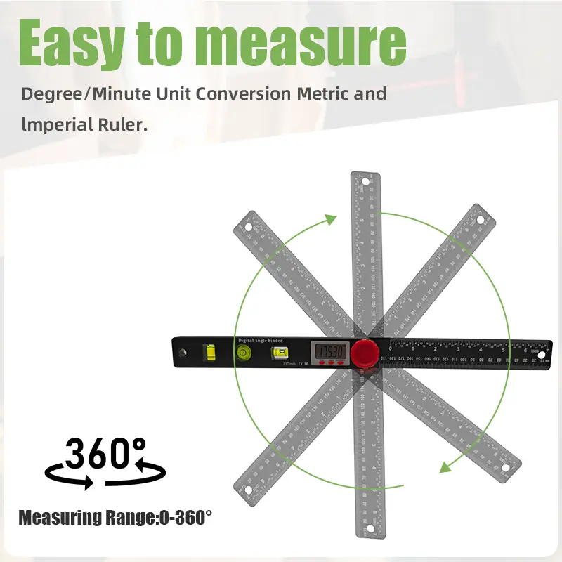 4-in-1 Digital Angle Finder Ruler with Level
