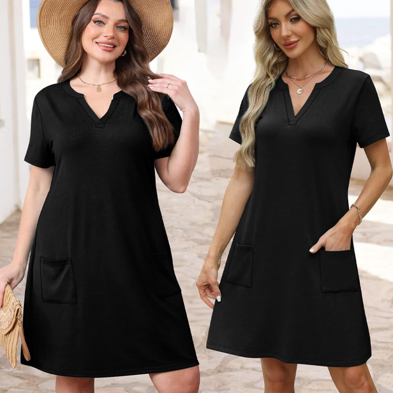 ⏳Time-Limited Special 50% Off⏰Women's Casual Loose Fit Short Sleeve Dress