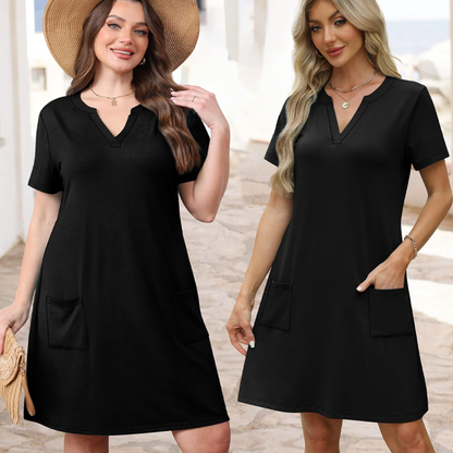⏳Time-Limited Special 50% Off⏰Women's Casual Loose Fit Short Sleeve Dress