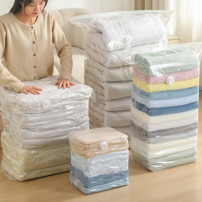 📢📢50%  OFF !! ⏰💞50K+ SOLD! Vacuum Bag – Press to seal, waterproof & space-saving. Tidy closet – grab yours! ✅