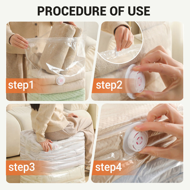 📢📢50%  OFF !! ⏰💞50K+ SOLD! Vacuum Bag – Press to seal, waterproof & space-saving. Tidy closet – grab yours! ✅