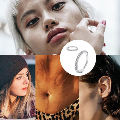 Stylish Diamond Earrings & Nose Ring