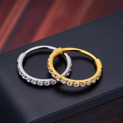Stylish Diamond Earrings & Nose Ring