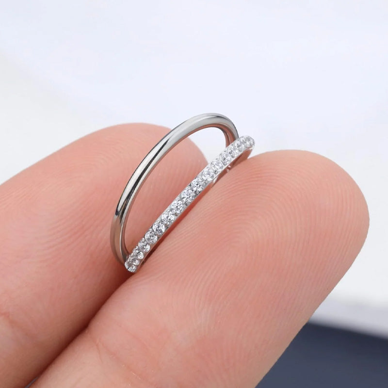 Stylish Diamond Earrings & Nose Ring