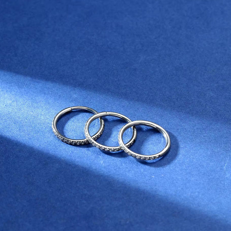 Stylish Diamond Earrings & Nose Ring
