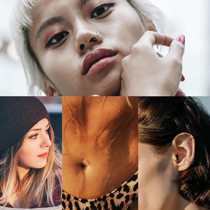 Stylish Diamond Earrings & Nose Ring
