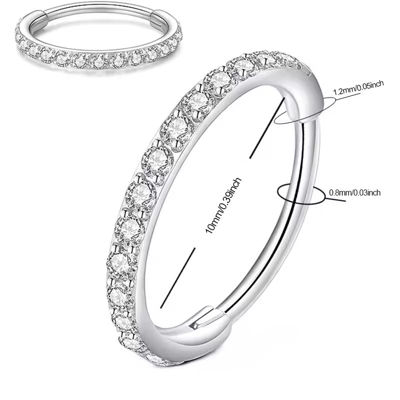 Stylish Diamond Earrings & Nose Ring