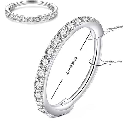 Stylish Diamond Earrings & Nose Ring
