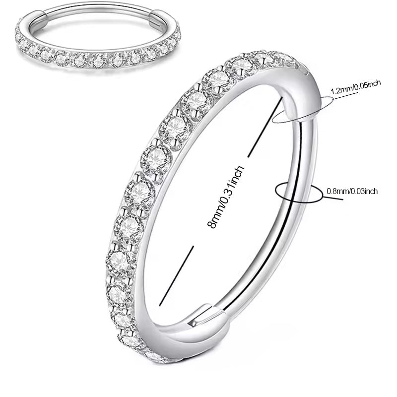 Stylish Diamond Earrings & Nose Ring