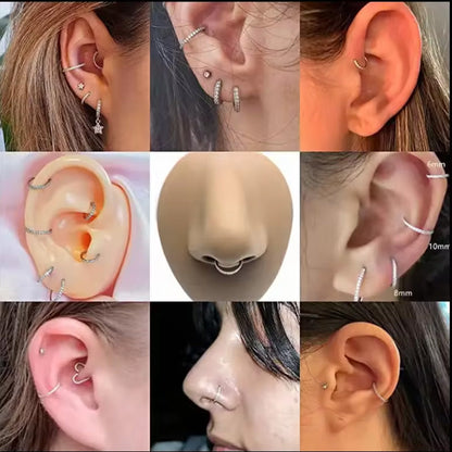 Stylish Diamond Earrings & Nose Ring