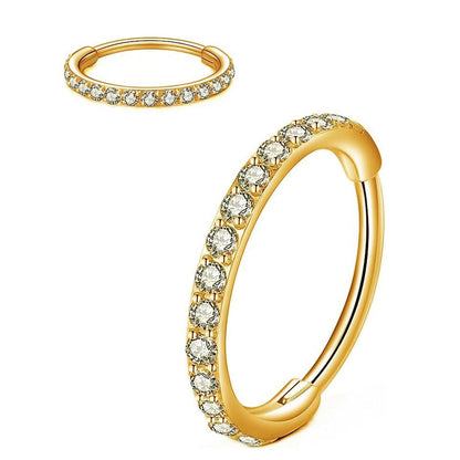 Stylish Diamond Earrings & Nose Ring