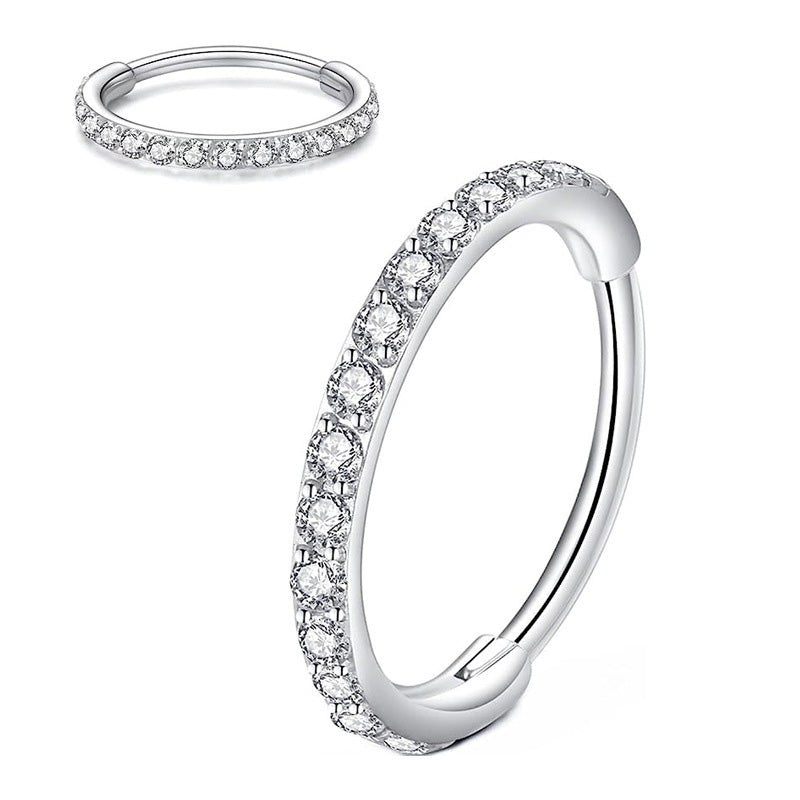 Stylish Diamond Earrings & Nose Ring