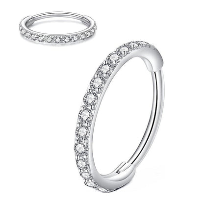 Stylish Diamond Earrings & Nose Ring