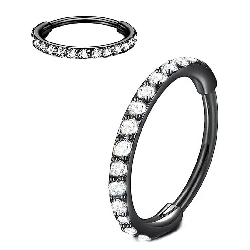 Stylish Diamond Earrings & Nose Ring