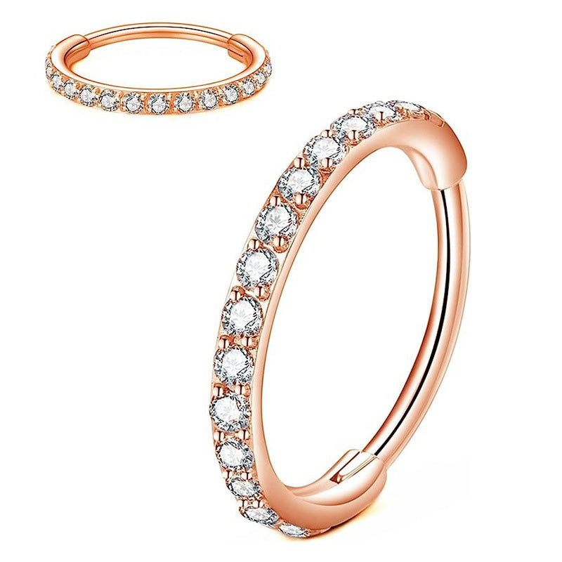 Stylish Diamond Earrings & Nose Ring