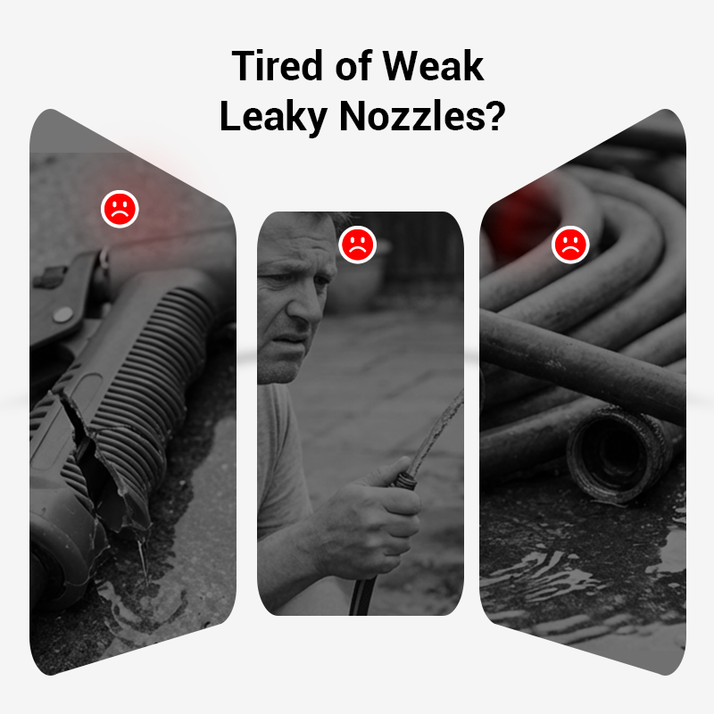 High-pressure water gun – 3 interchangeable nozzles, durable aluminium alloy & powerful ✨
