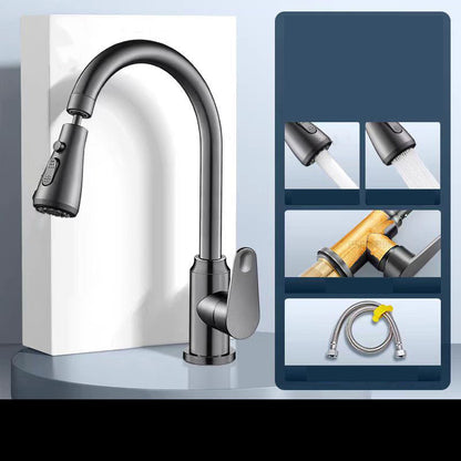 🚰 50% OFF NOW! 🧼 Modern Pull-Down Kitchen Faucet – Dual Spray Modes, Brass Core & Auto-Retraction ✨