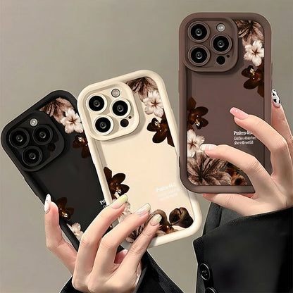 Vintage Orchid Cross Bible Verse Silicone Phone Case