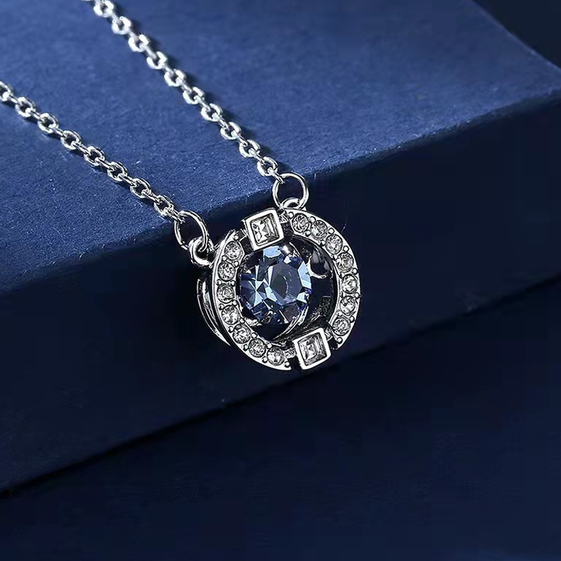 Sweatproof Plated Sparkling Dance Rhinestone Necklace