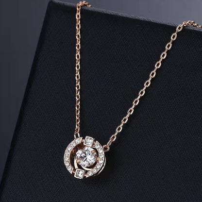 Sweatproof Plated Sparkling Dance Rhinestone Necklace