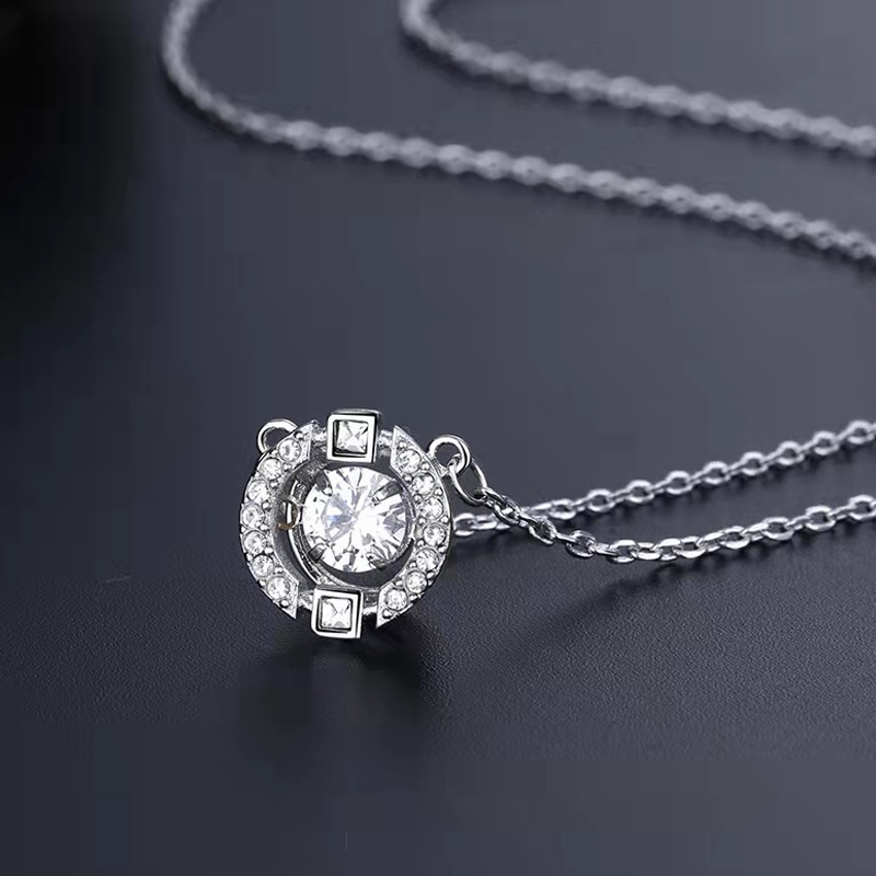 Sweatproof Plated Sparkling Dance Rhinestone Necklace