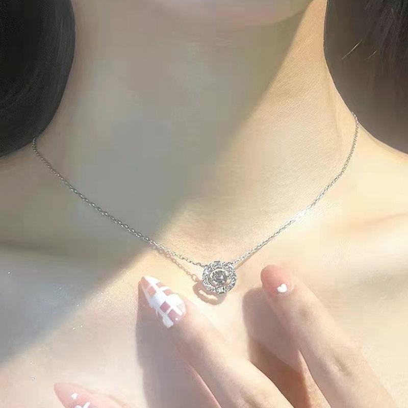 Sweatproof Plated Sparkling Dance Rhinestone Necklace