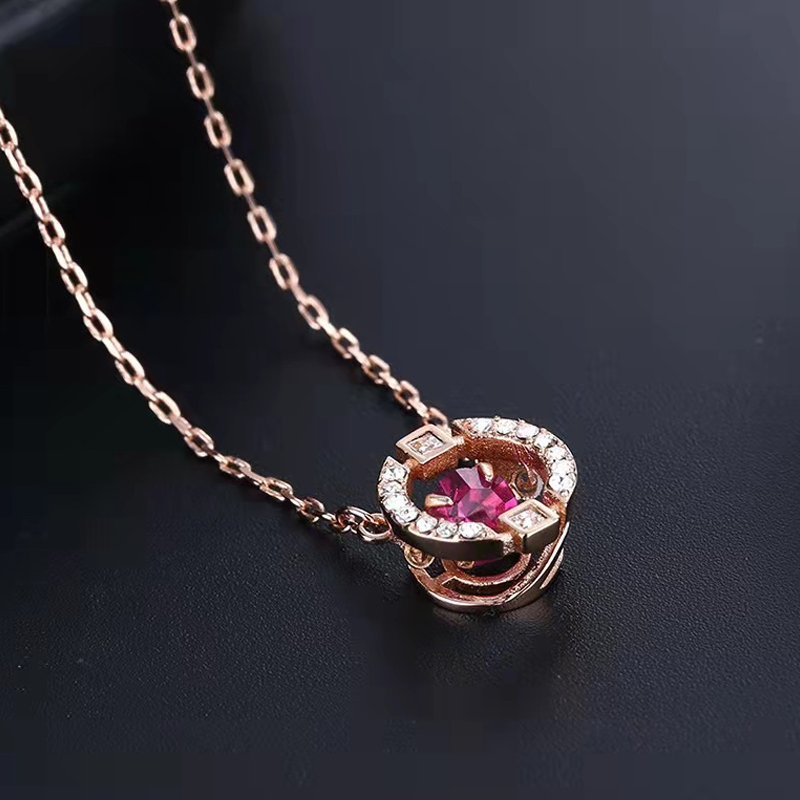 Sweatproof Plated Sparkling Dance Rhinestone Necklace
