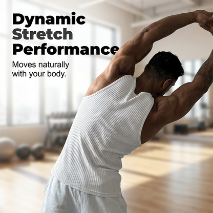 🔥Hot Sale🔥Men's Ribbed Knit Slim Fit Tank Top, Summer Sleeveless Undershirt for Daily Wear, Cotton Blend Stretchy Muscle Shirt