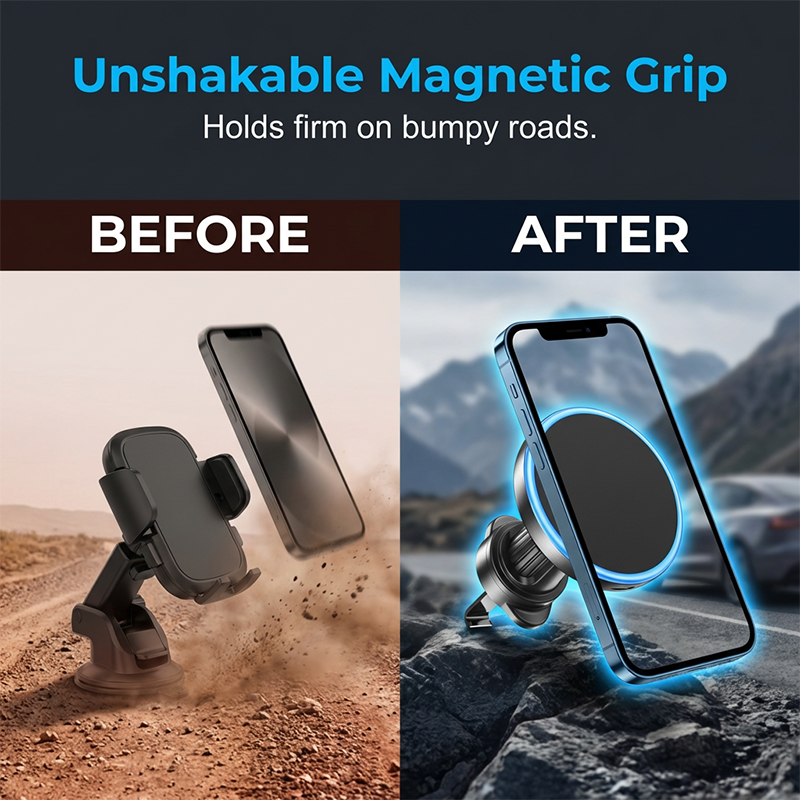 🔥Hot sale 30% OFF🔥15W Magnetic Wireless Car Charger with Ambient Light