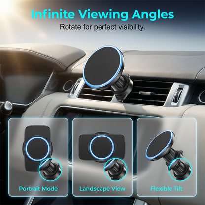 🔥Hot sale 30% OFF🔥15W Magnetic Wireless Car Charger with Ambient Light