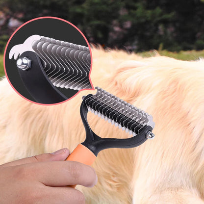 Double-Sided Deshedding Pet Grooming Brush