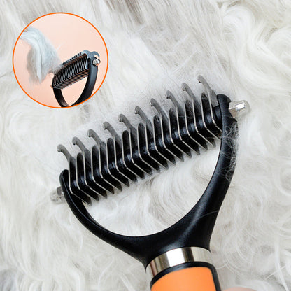 Double-Sided Deshedding Pet Grooming Brush