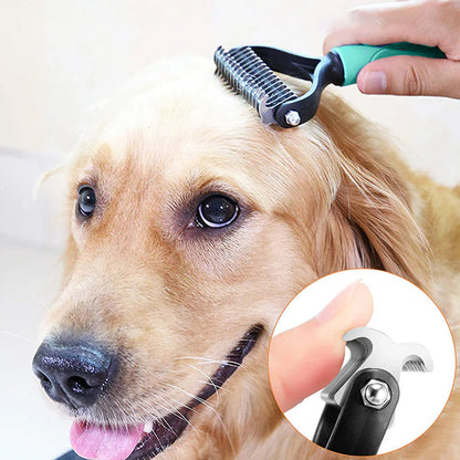 Double-Sided Deshedding Pet Grooming Brush