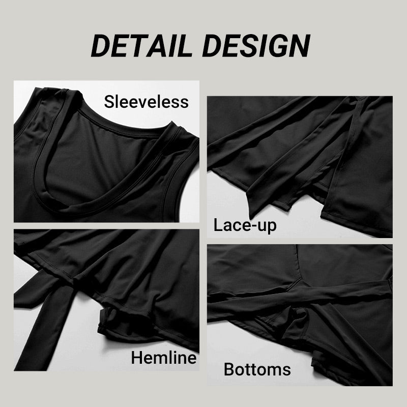 Women’s Solid Knot Wrap Sports Jumpsuits