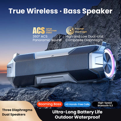⏳Limited-time 50% off & FREE SHIPPING⏰ HIFI Waterproof Portable Wireless Bluetooth Speaker🚗🔊