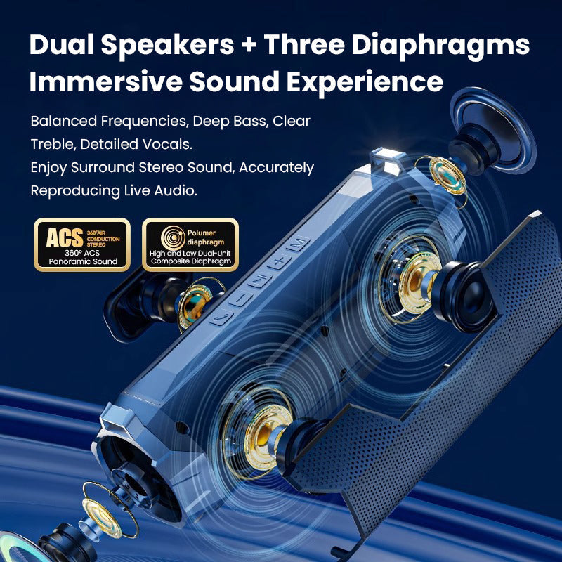 ⏳Limited-time 50% off & FREE SHIPPING⏰ HIFI Waterproof Portable Wireless Bluetooth Speaker🚗🔊