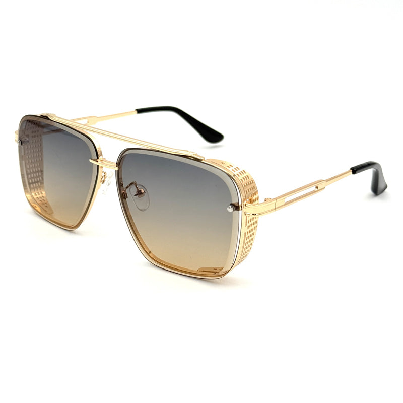 📢📢40% OFF !! ⏰Men's Retro Double Bridge Metal Frame Sunglasses