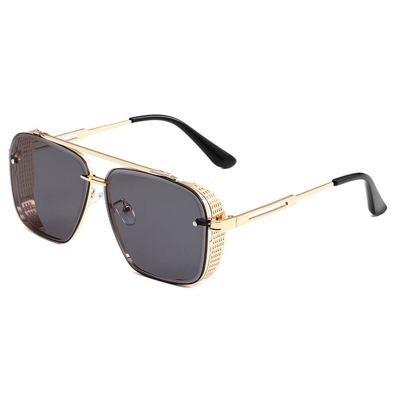 📢📢40% OFF !! ⏰Men's Retro Double Bridge Metal Frame Sunglasses
