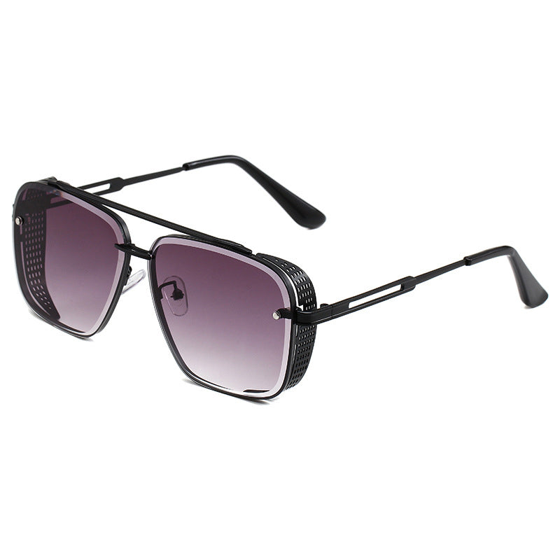 📢📢40% OFF !! ⏰Men's Retro Double Bridge Metal Frame Sunglasses