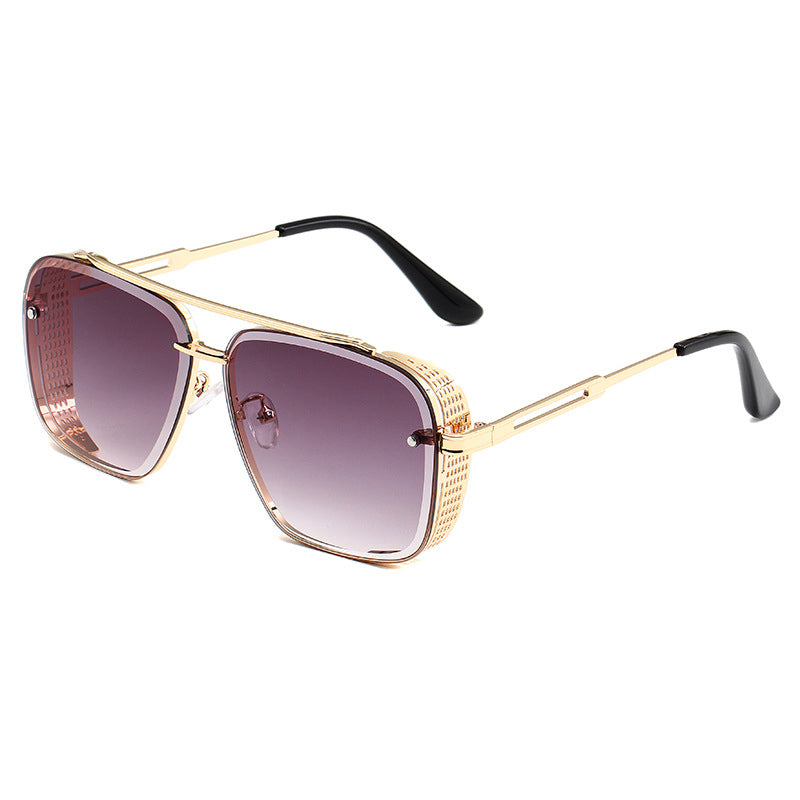 📢📢40% OFF !! ⏰Men's Retro Double Bridge Metal Frame Sunglasses