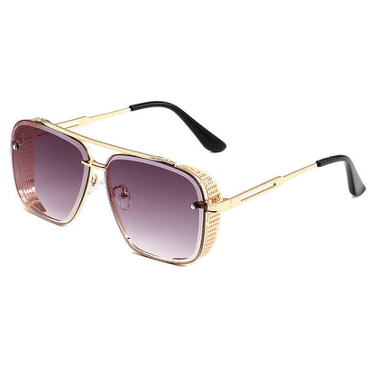 📢📢40% OFF !! ⏰Men's Retro Double Bridge Metal Frame Sunglasses